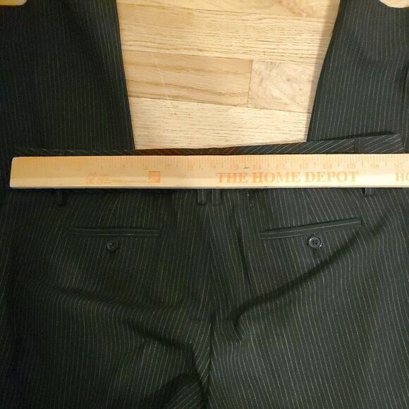 Michael by Michael Kors Black Pinstripe Dress Work Pants Size 10 Designer - Picture 5 of 5